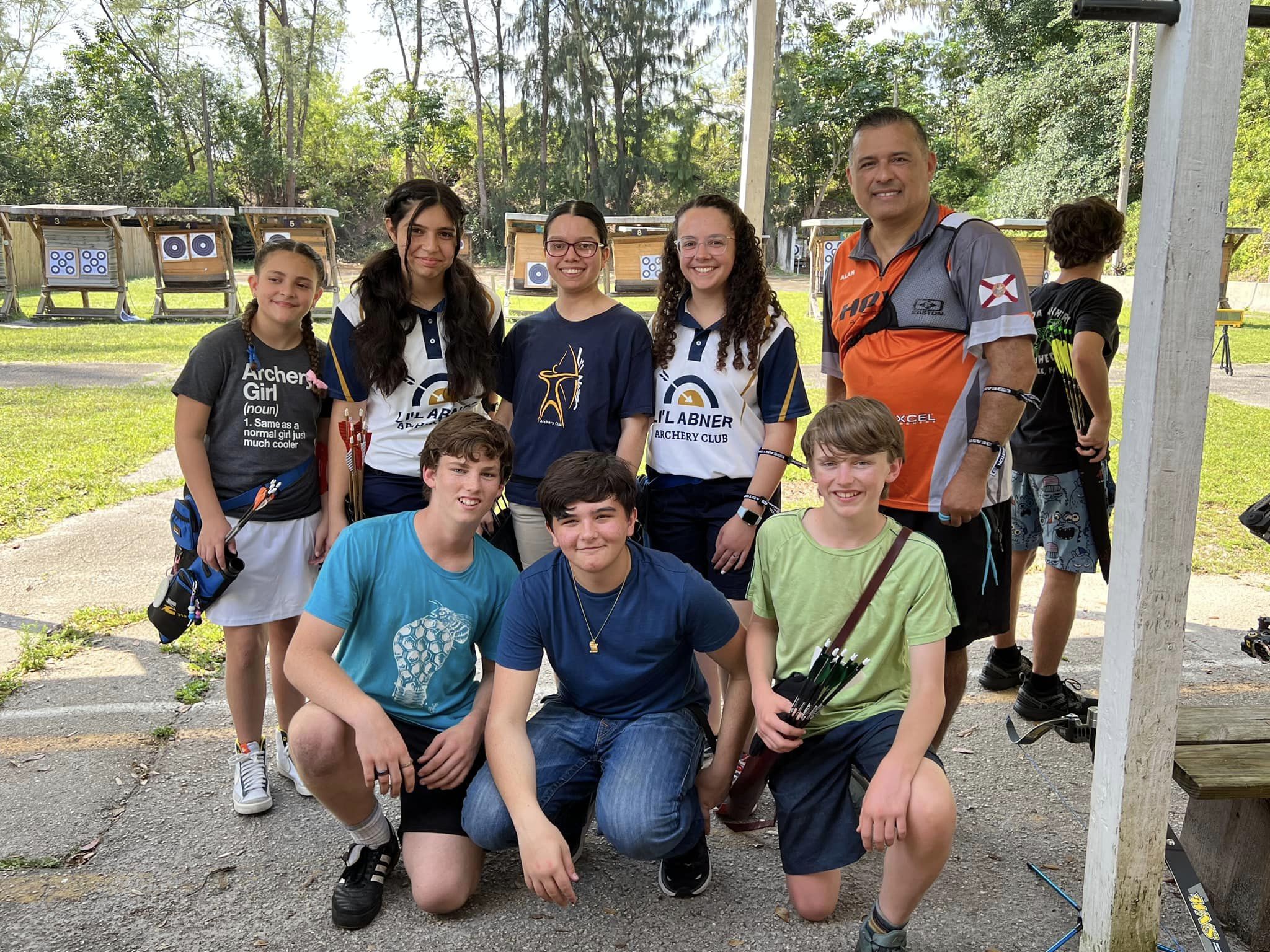 Li'l Abner Archery Team at the state tournament